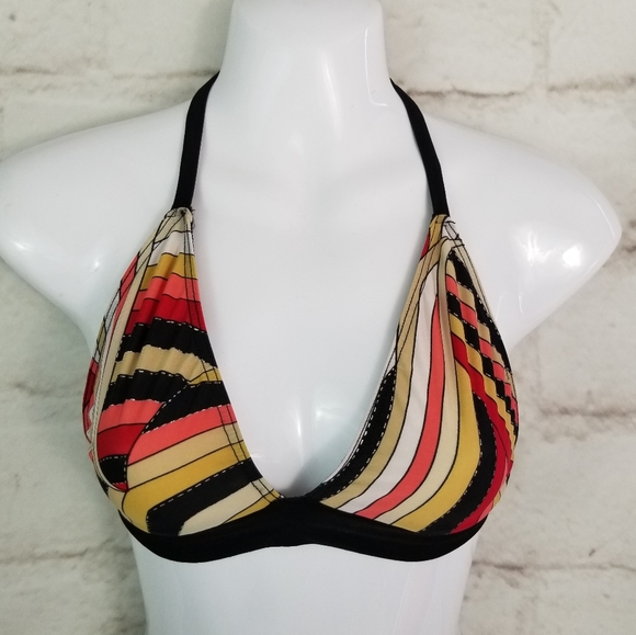 Sexy S Black Red Tan Coral 2 Piece Thong Bikini - Picture 2 of 12